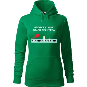 Pánská mikina Dámská mikina Oficiálně starší Velikost (žena): L, Vyberte barvu: Středně zelená