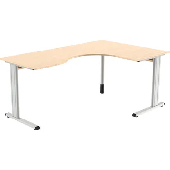 Psací stůl Kancelářský rohový stůl s kovovou podnoží T77