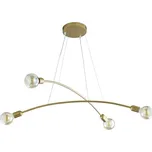 TK LIGHTING Lustr - HELIX 2727, Ø 93 cm, 230V/15W/4xE27, zlatá