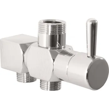 Sprchový set RAV Slezák - Keramický přepínač ke sprchovým tyčím s bočním přívodem vody, Chrom MD0708 MD0708