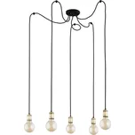TK LIGHTING Lustr - QUALLE 1514, 230V/15W/5xE27, černá/zlatá