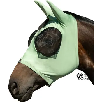 Koňská maska proti hmyzu Maska HKM -ELASTIC- - Jade zelená - S/Pony