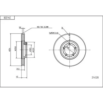 Brzdový kotouč Brzdový kotouč HART 214 328