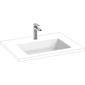 Umyvadlo Zdola zápustné umyvadlo na desku 53,5 cm Jika s přepadem H8164220001091 Varianta: Bílá-JIKAperla - H8164221001091