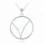 2176 MINET Stříbrný náhrdelník Stars znamení RYBY Czech Crystal Délka: 45