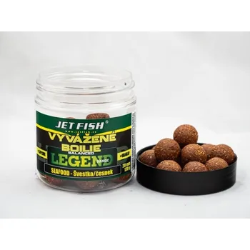 Boilies Vyvážené Boilie Jet Fish Legend Range Seafood - Švestka / Česnek 250ml - 24 mm