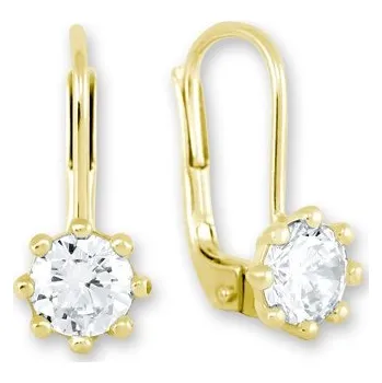 Náušnice Brilio Zlaté náušnice s krystaly 236 001 00771 + 2 měsíce na vrácení zboží