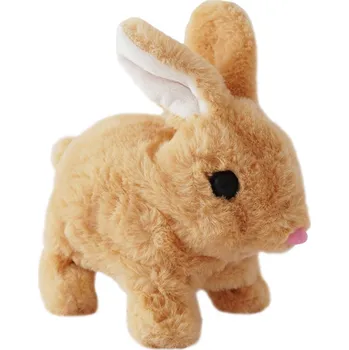 plyšák Mac Toys Steppos Zajíček na baterie chodící 18 cm, béžový