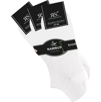 Dámské bílé letní sneaker bambusové ponožky RS