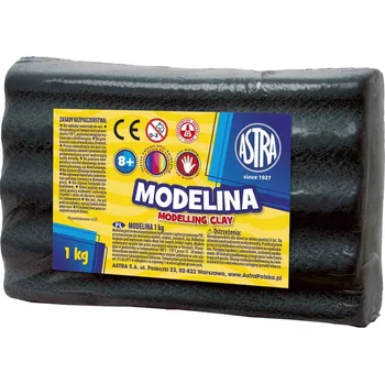 Modelovací hmota Modelína KREATIVNÍ Balení 1 kg ČERNÁ Modelovací hmota PLASTELÍNA Astra
