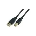 VCOM Kabel USB 2.0 USB A vidlice,USB B vidlice zlacený 3m černá