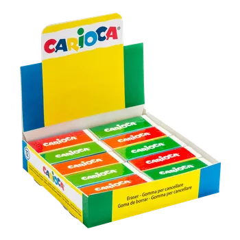 rýsovací prkno Carioca obdélníková pryž, bílá - displej, 20 ks