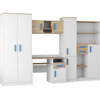 Dětský pokoj Nábytek PEGAS s.r.o. Dětský pokoj MACIUS, Bílá Mat/Dub Sonoma/Modrá