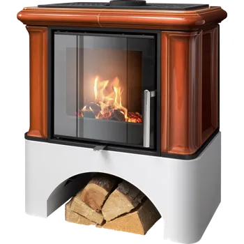 Krbová kamna ABX, spol. s.r.o. ABX Ikaria exklusive černý korpus, opláštění kachle kaštan 6 kW