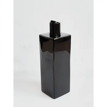 Dávkovač mýdla hranatý LUNA 500 ml černý s černým DISC TOP