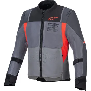 Moto bunda Bunda ST-2 AIR, ALPINESTARS (šedá/tmavě šedá/červená) 2026 (Velikost: 4XL)
