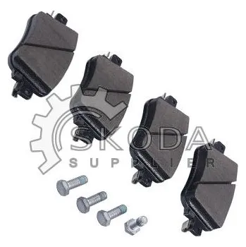Brzdová destička Sada brzdových destiček, kotoučová brzda ŠKODA Original OEM 7N0698451C