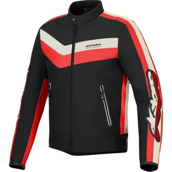 Moto bunda Bunda T-DYNO WATER RESISTANT, ALPINESTARS (černá/červená/béžová) 2026 (Velikost: 3XL)