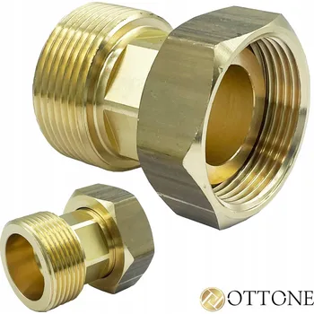 Fitinka ŠROUBENÍ MOSAZNÉ PŘÍMÉ S PLOCHÝM TĚSNĚNÍM 1'' X 1'' FM OTTONE