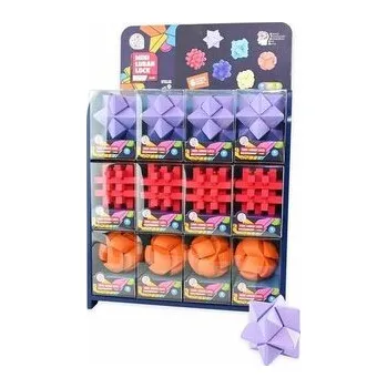 Dřevěná hračka Puzzle drewniane kolorowe IQ łamigłówki 3w1