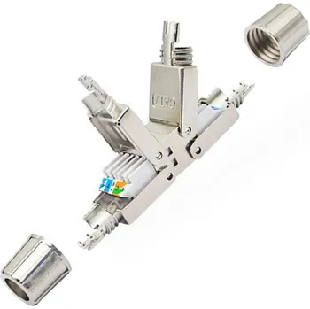 Síťový kabel LED21 RJ8 RJ45 STP KONEKTOR SPOJKA ŠROUBOVACÍ