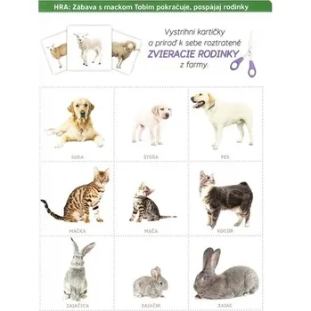 Karetní hra Zvieracie rodinky, 3. vyd. - Kabátová Petra