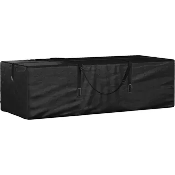 Krycí plachta Úložný vak na zahradní podušky černý 135x40x55 cm polyethylen