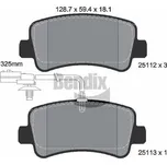 Sada brzdových destiček, kotoučová brzda BENDIX Braking BPD1026