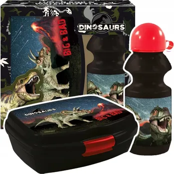 Svačinový box Sada lahev na pití Derform 330 ml a svačinový box