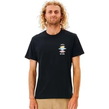 Rip curl pánské tričko Search Icon Black | Černá | Velikost XXL | 100% bavlna