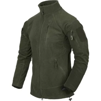Pánská mikina Helikon-Tex Mikina funkční fleece ALPHA TACTICAL ZELENÁ S ZELENÁ - OLIV