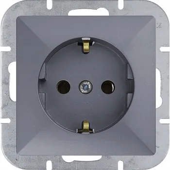 Elektrická zásuvka Elektrická Zásuvka nástěnná Abex šedá