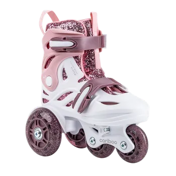 Kolečkové brusle Dětské kolečkové brusle Cariboo Ballerina s LED kolečky, fialové Velikost brusle: 31-35