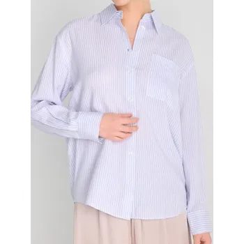 Pánská košile Sinsay - Košile regular fit s příměsí lnu - modrá - 944EN-55P - 944EN-55P-M