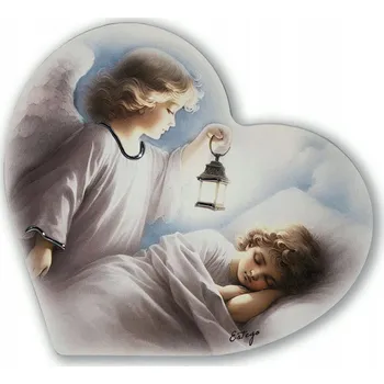 Obraz Obrazek Andělka malovaný na dřevě | Rozměr: 15x14 cm