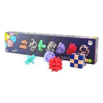 Dřevěná hračka Puzzle drewniane IQ i metalowe łamigłówki 7w1