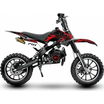 malá motorka Motocykl Minicross XTR 701 49cc 2t E-start Černo-červená