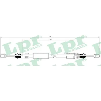 Lanko parkovací brzdy Tažné lanko, parkovací brzda LPR C0108B