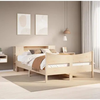 Postel vidaXL Postel bez matrace 150 x 200 cm masivní borovice [3323297] Barva: Přírodní