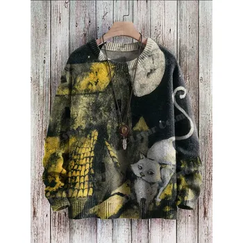 Dámský svetr Unisex svetr s potiskem CS1119 Halloween Velikost: S, Barva (Varianta): Svetr 2