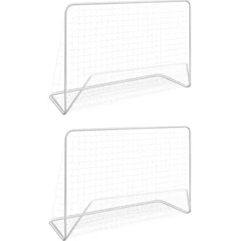 Fotbalová branka Fotbalové branka se sítí 182 x 61 x 122 cm ocelová bílá