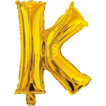 Balónek Balónková písmeno K zlatá fóliová 40 cm Jméno Nápis Písmeno Svatební Hostina Narozeniny Akce