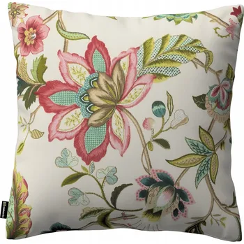 Povlak na polštářek Povlak na polštář 60x60 barevné květiny na světlém pozadí