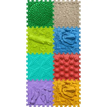 ortopedická podložka OrtoNature Masážní ortopedické podložky set 8 ks - Dinosauři v poušti