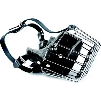 Náhubek pro psa DINGO Kovový náhubek zesílený pro bullteriera, pitbulla, psa