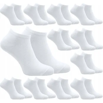 Pánské ponožky 12x KOTNÍKOVÉ PONOŽKY BIAŁE MĘSKIE BAWEŁNIANE PONOŽKY velikost 38-41