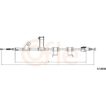 Auto-moto Tažné lanko, parkovací brzda COFLE 92.17.6036