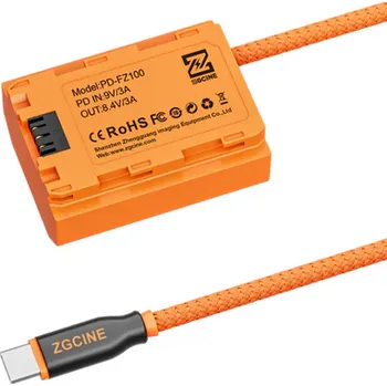 ZGCINE USB-C to NP-FZ100 Dummy Battery Cable