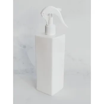 Dávkovač mýdla hranatý LUNA 500 ml bílý s bílým rozprašovačem MINI