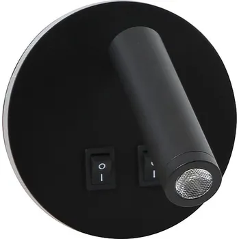 Nástěnné svítidlo IMMAX GOAL designové nástěnné LED svítidlo, 2 vypínače, 6W, černé